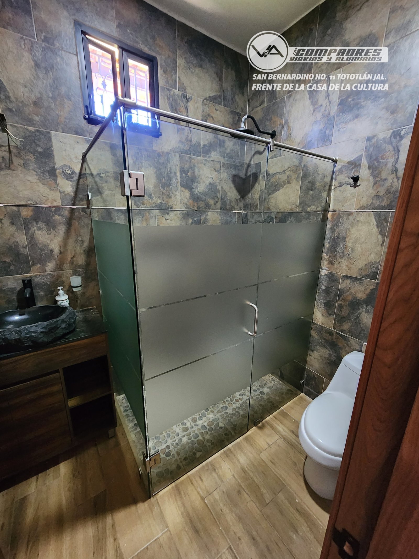 Division de baño escuadra fijo