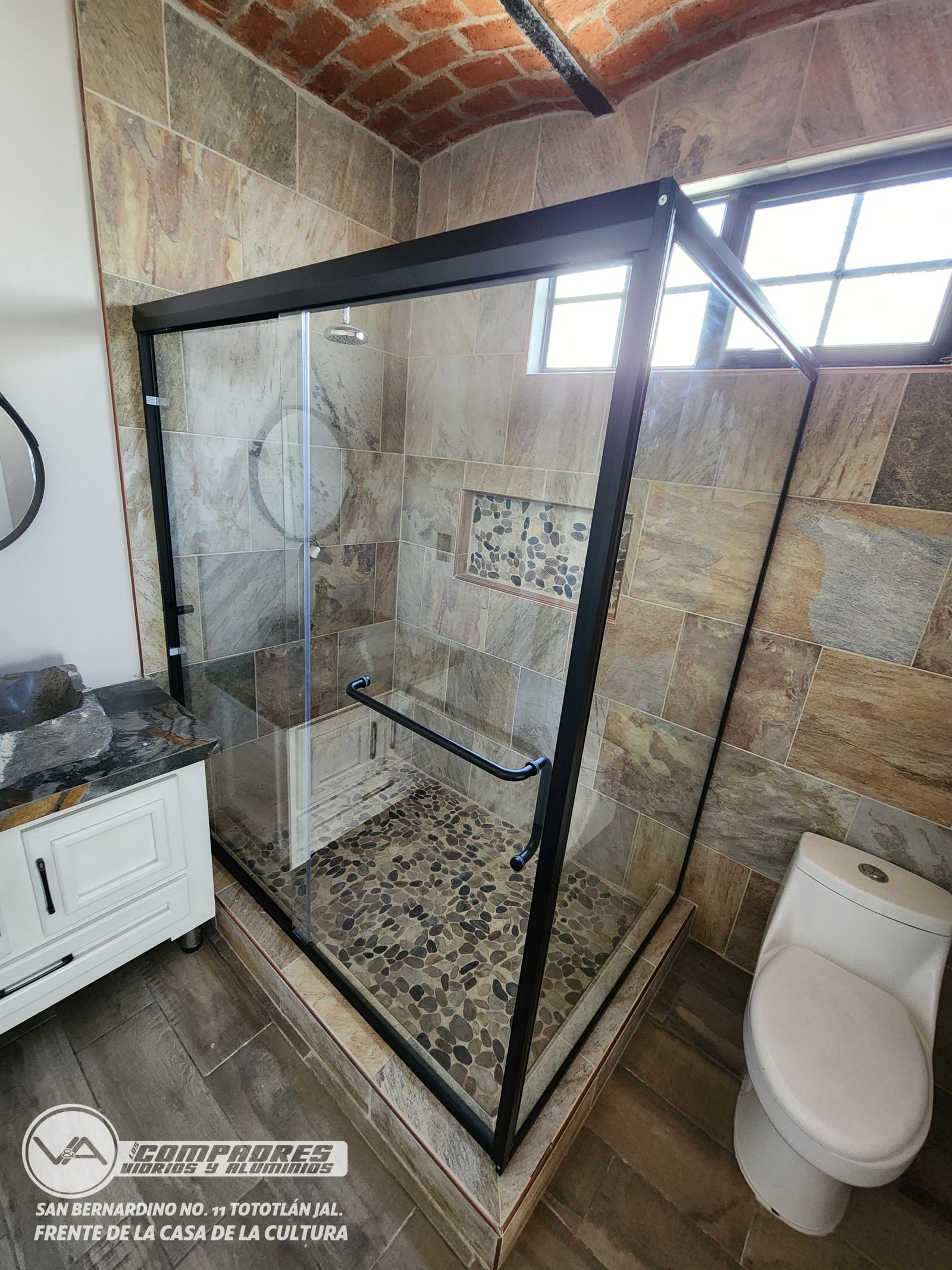 Division de baño escuadra fijo