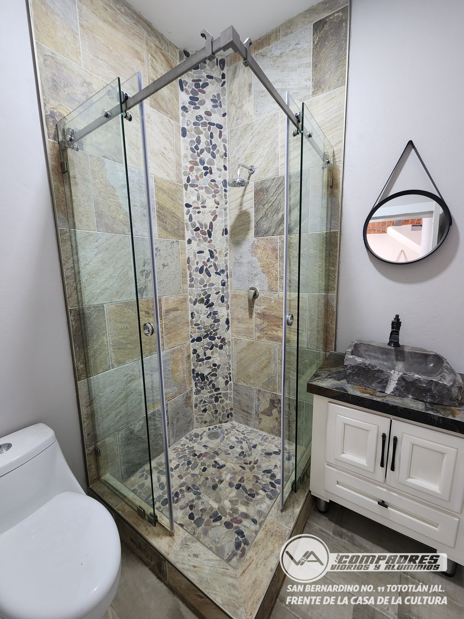 Division de baño escuadra