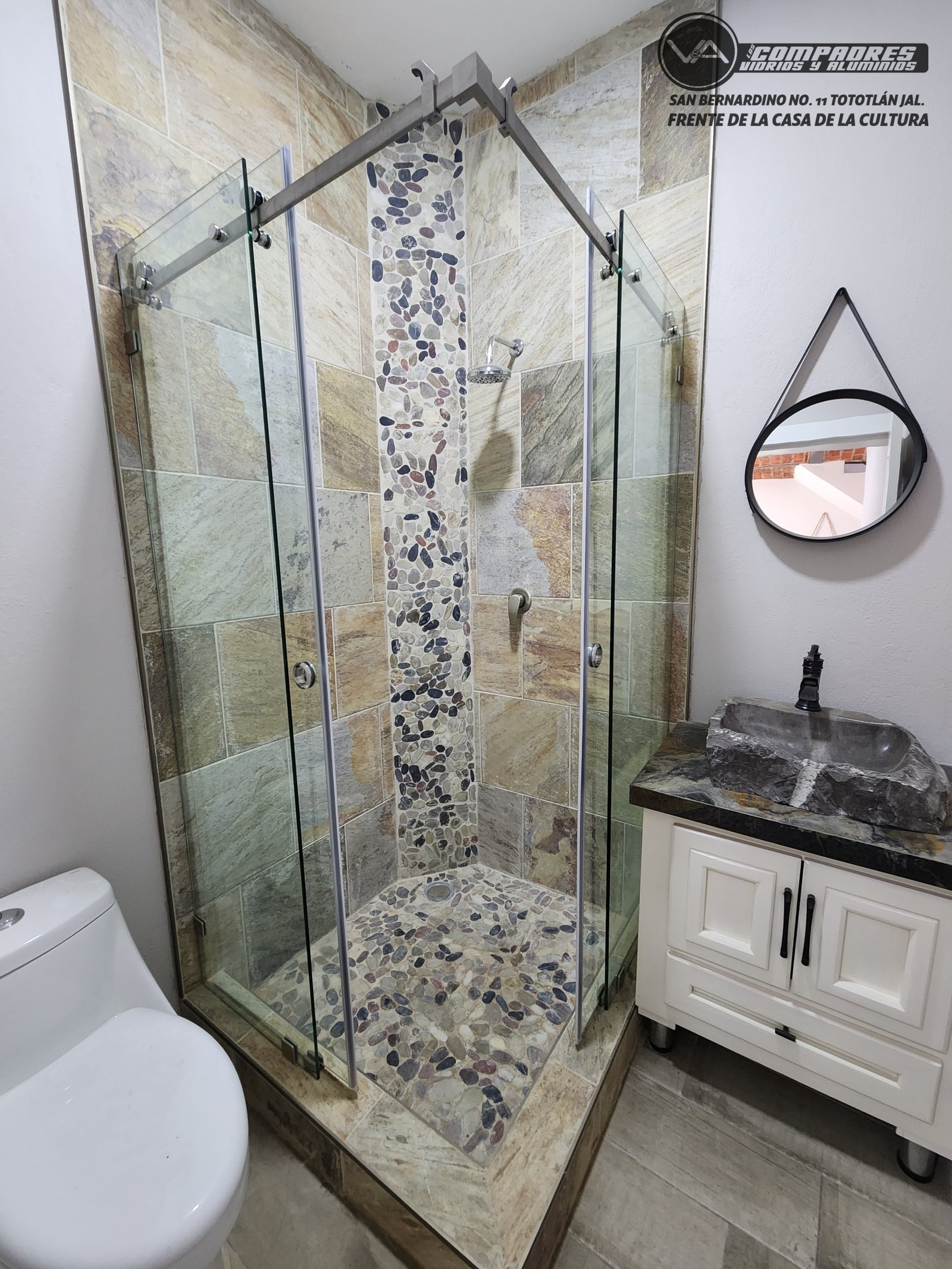 Division de baño escuadra 9mm bacalar